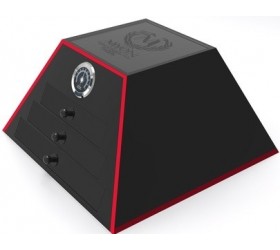 Humidor Myon Piramida Lemn Cedru Negru si Rosu 1890203