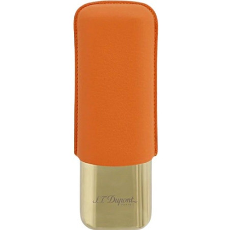 Etui Trabucuri  S.T. Dupont Piele Orange and Gold
