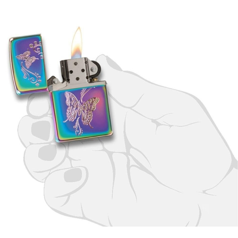 Bricheta Zippo Butterflies Spectrum Chrome.Magazin brichete