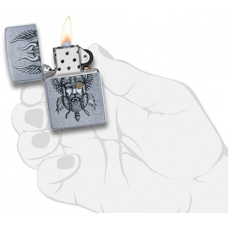 Bricheta Zippo Viking Warrior Design 29871 o bricheta frumoasa