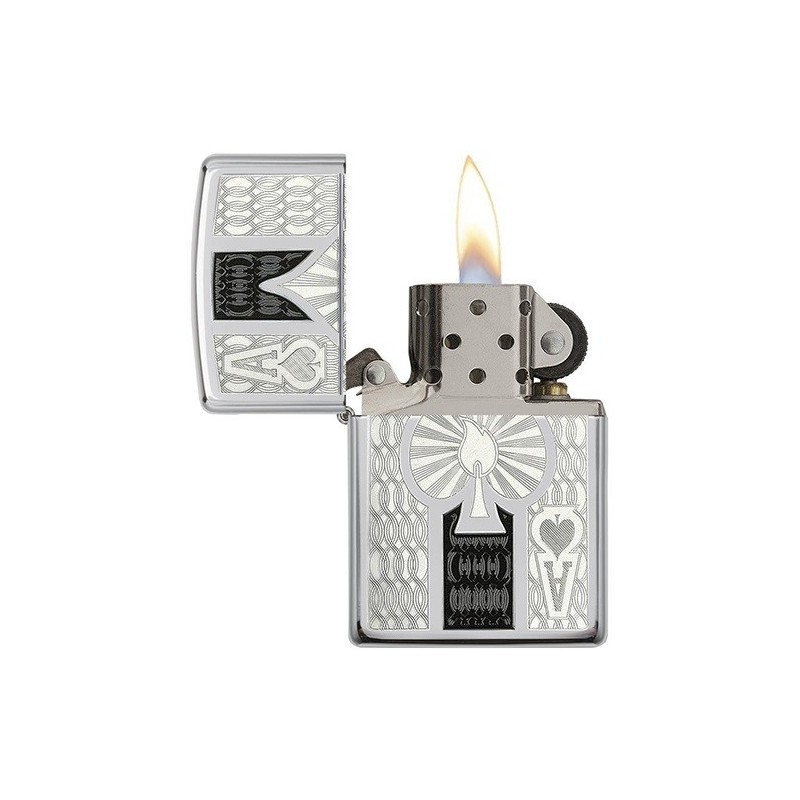 Bricheta Zippo Intricate Spade Design 24196