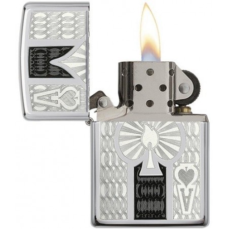 Bricheta Zippo Intricate Spade Design 24196