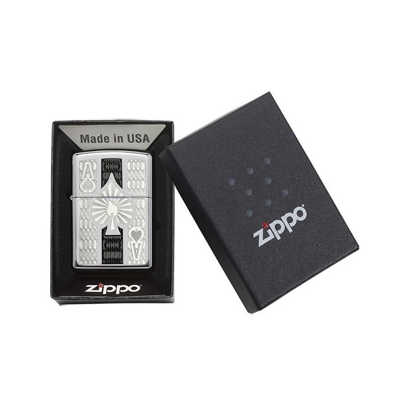 Bricheta Zippo Intricate Spade Design 24196