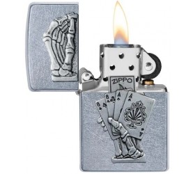 Bricheta Zippo Dead Mans Hand Emblem Design 49536