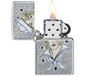 Bricheta Zippo Sailor Girl Tattoo Design 49789