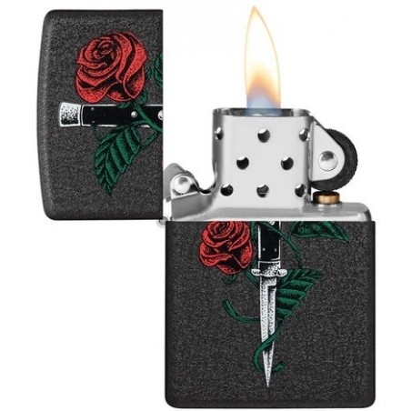 Bricheta Zippo Rose Dagger Tattoo 49778