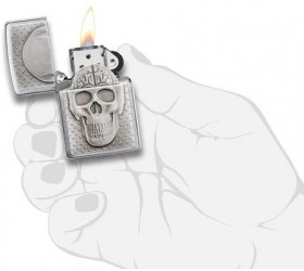 Bricheta Zippo Skull with Brain Surprise 29818