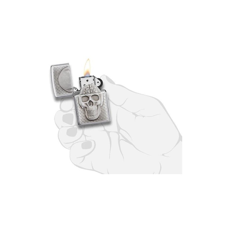 Bricheta Zippo Skull with Brain Surprise 29818