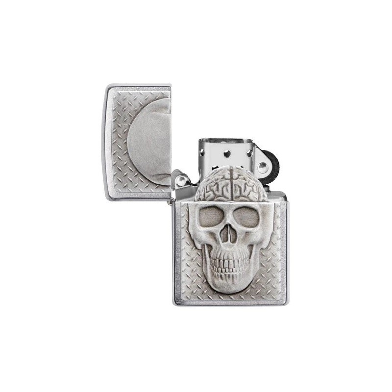 Bricheta Zippo Skull with Brain Surprise 29818