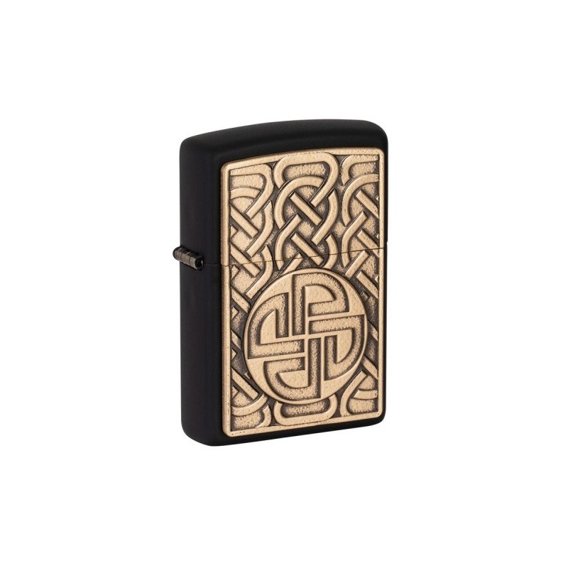 Bricheta Zippo Norse Antique Brass Emblem 49538