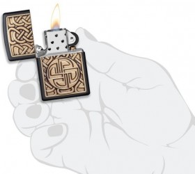 Bricheta Zippo Norse Antique Brass Emblem 49538