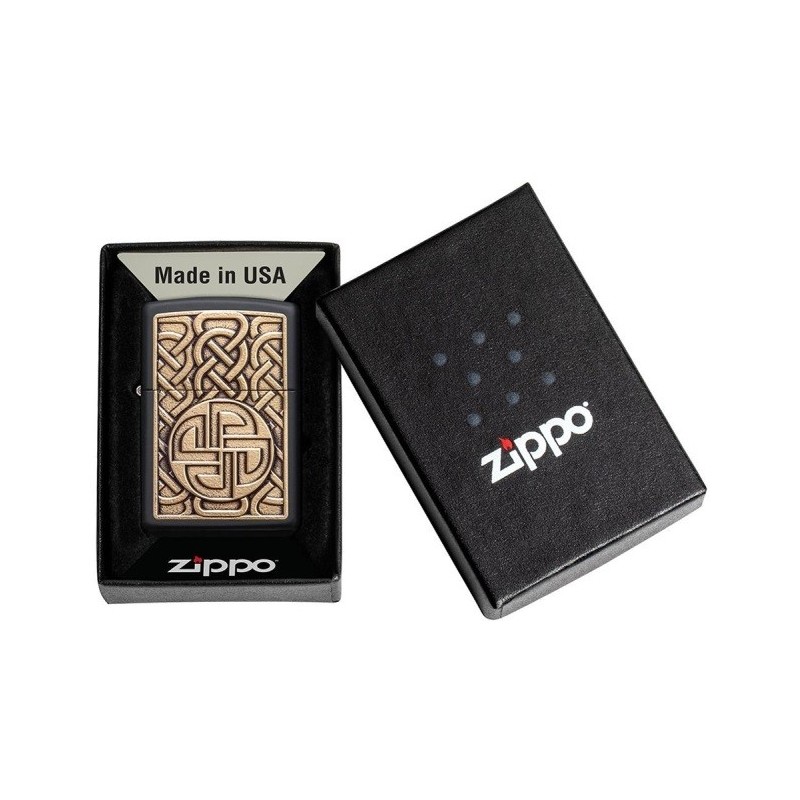 Bricheta Zippo Norse Antique Brass Emblem 49538