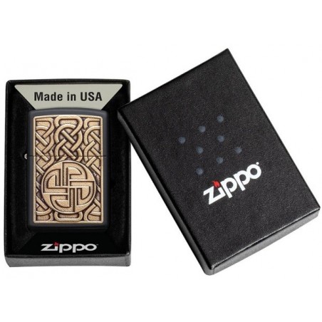 Bricheta Zippo Norse Antique Brass Emblem 49538