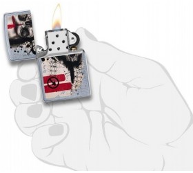 Bricheta Zippo Trash Polka Tattoo Skull 29856