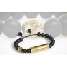 Bratara Punch Les Fines Lames Oscuro Gold Skull I