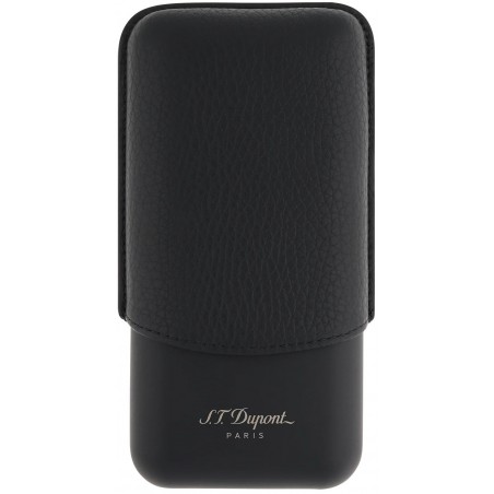 Etui 3 Trabucuri S.T. Dupont Piele Black Matte