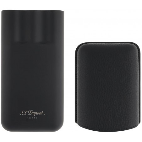 Etui 3 Trabucuri S.T. Dupont Piele Black Matte