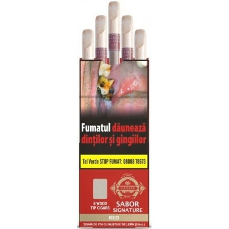 Tigari de foi Sabor Signature Wood Tip Cigar Red (5)