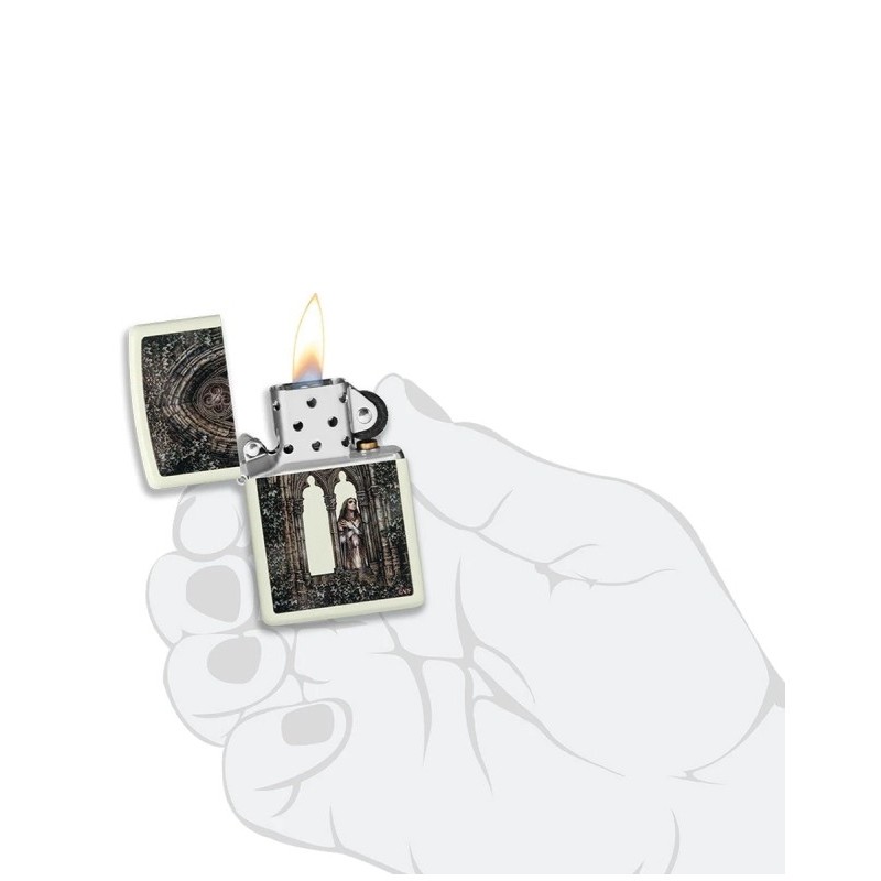 Bricheta Zippo Victoria Frances Gothic Lady Glow in the Dark 49836