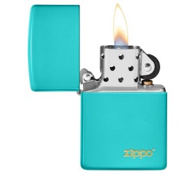 Bricheta Zippo Flat Turqoise Zippo Logo 49454ZL