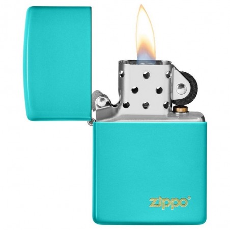 Bricheta Zippo Flat Turqoise Zippo Logo 49454ZL