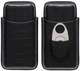 Etui Myon Black 3 trabucuri si Cutit 1880100