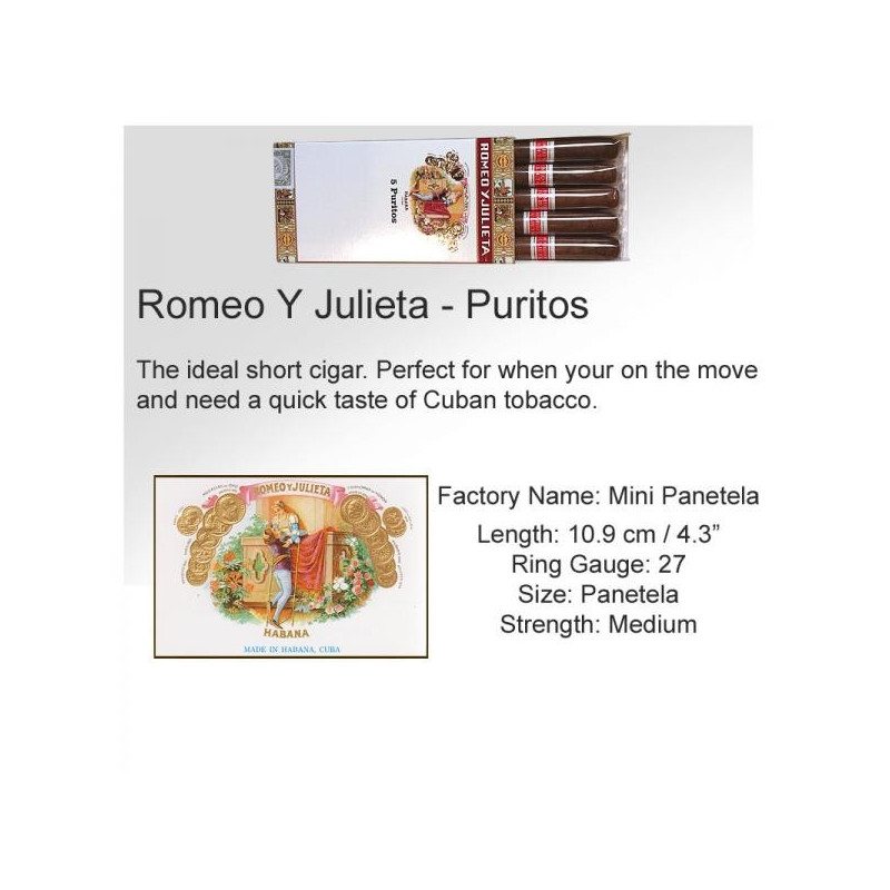 Tigari de foi Romeo y Julieta Puritos 5