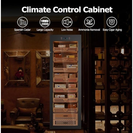 Humidor De Trabucuri Electric Yohtron Yc-448 Premium Negru