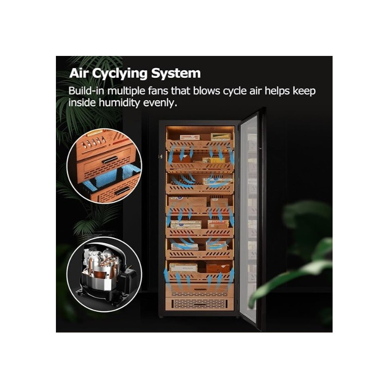 Humidor De Trabucuri Electric Yohtron Yc-448 Premium Negru