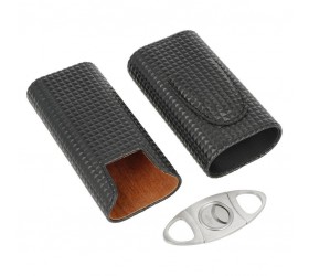 Etui 2 trabucuri si cutit Winjet Diamond Maduro
