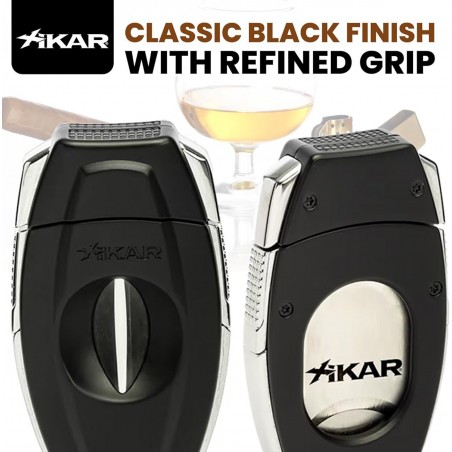 Cutit trabucuri Xikar Flip Dual Black