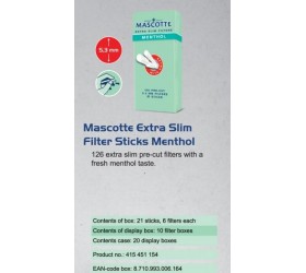 Filtre tigari Mascotte Extra Slim Menthol 126