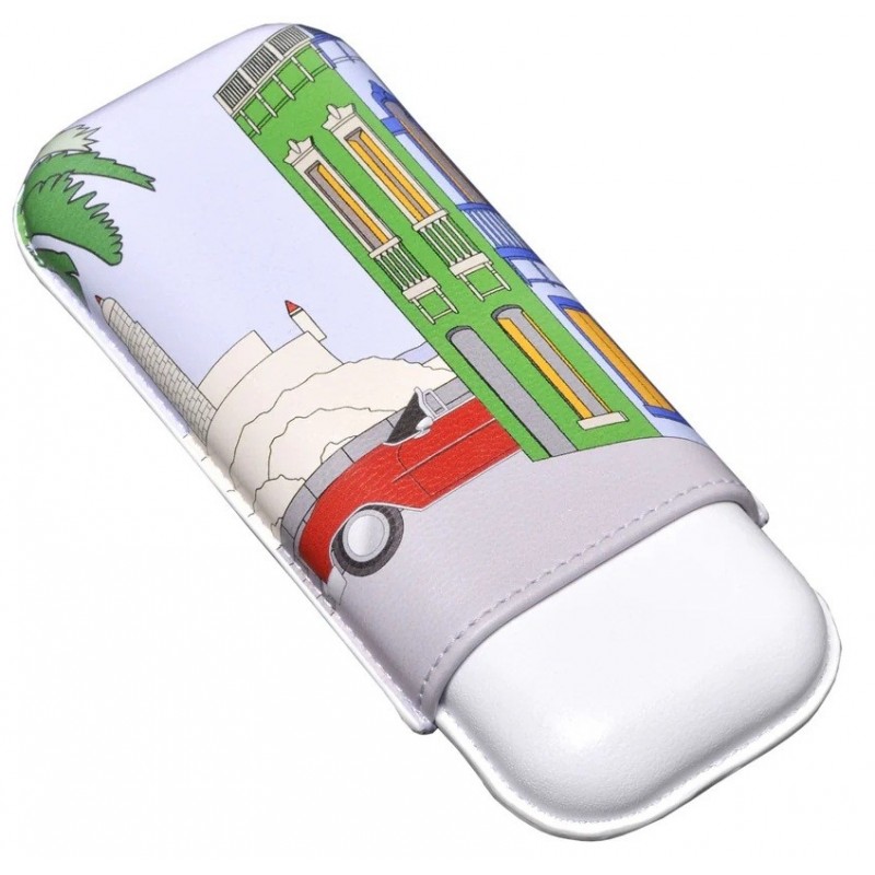 Etui Elie Bleu Casa Cubana pentru 2 trabucuri