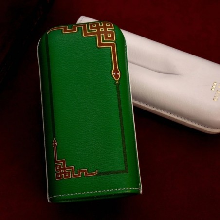 Etui Elie Bleu Snake pentru 2 trabucuri