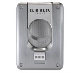 Cutter trabucuri Elie Bleu Double Blade Brushed metal