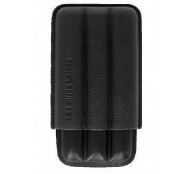 Etui trabucuri Le fines Lames Trio Black Pebble Leather