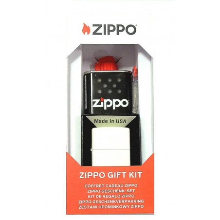 Set cadou bricheta Zippo White benzina si pietre