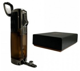 Bricheta Honest Triple Jet Flame Brown with Cigar Punch
