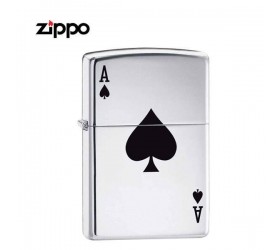 Bricheta Zippo Lucky Ace High Polish Chrome