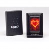 Bricheta Zippo Flaming Heart Black Matte