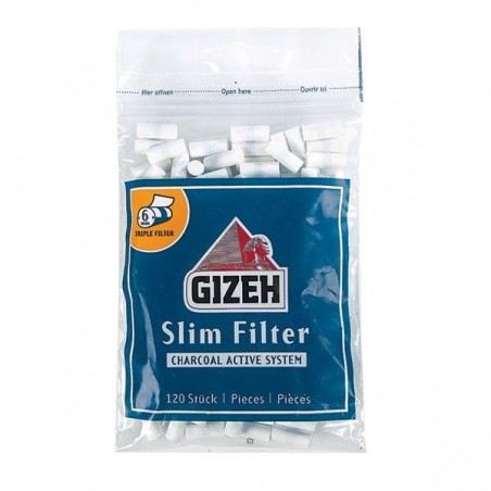 Filtre de rulat Gizeh Slim Filter Charcoal 120