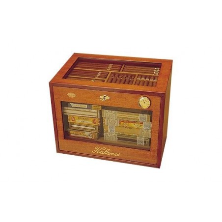 Humidor trabucuri Presidente Cristal Inclinado Barnizado