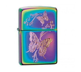 Bricheta Zippo Butterflies Spectrum Chrome
