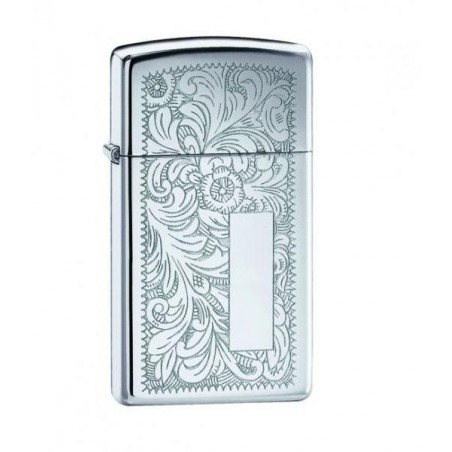 Bricheta Zippo Venetian Polished Chrome Slim 1652