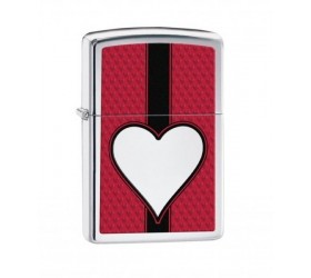 Bricheta Zippo Chrome Heart Polished Chrome