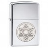 Bricheta Zippo Star of David High Polish Chrome