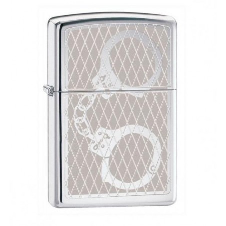 Bricheta Zippo Handcuffs Bling High Polished Chrom