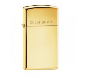 Bricheta Zippo Polished Solid Brass Engraved Slim