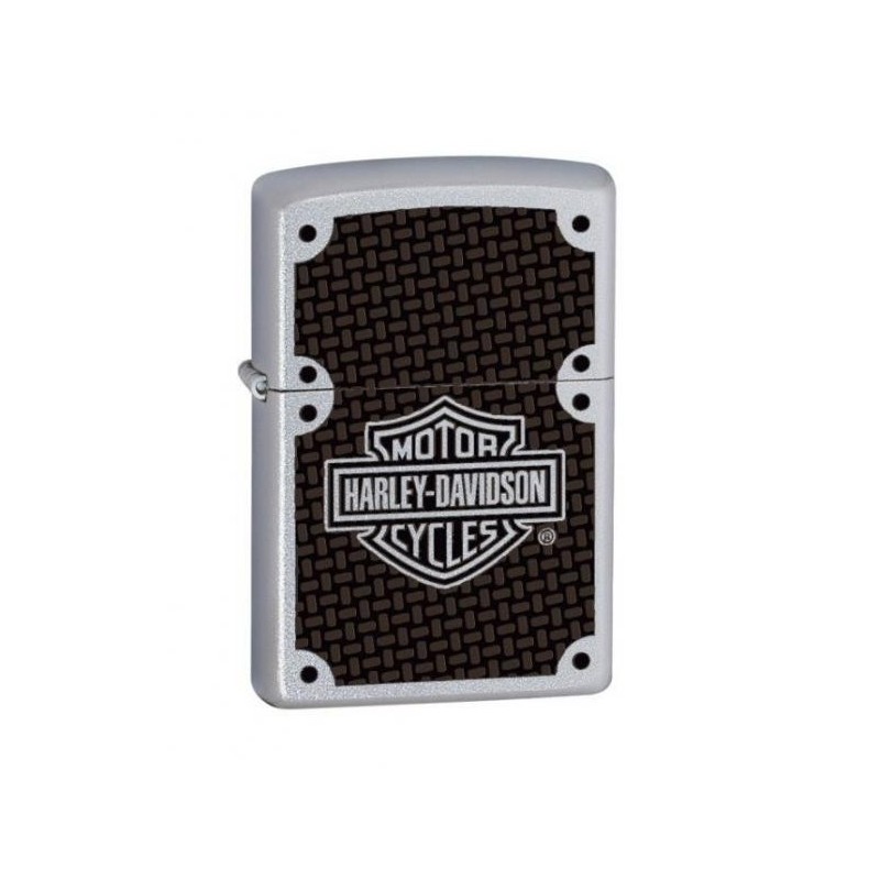Bricheta Zippo Harley Davidson Carbon Fibre Satin Chrome