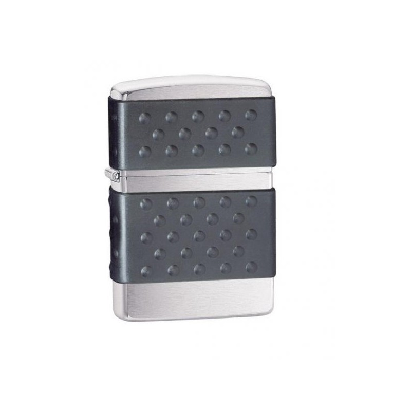 Bricheta Zippo Black Zip Guard Brushed Chrome